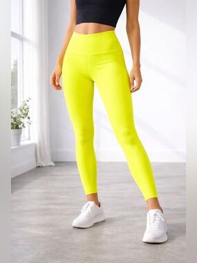 Lululemon Wunder Under HR 28” Highlight Yellow Leggings Sz 4 NWT